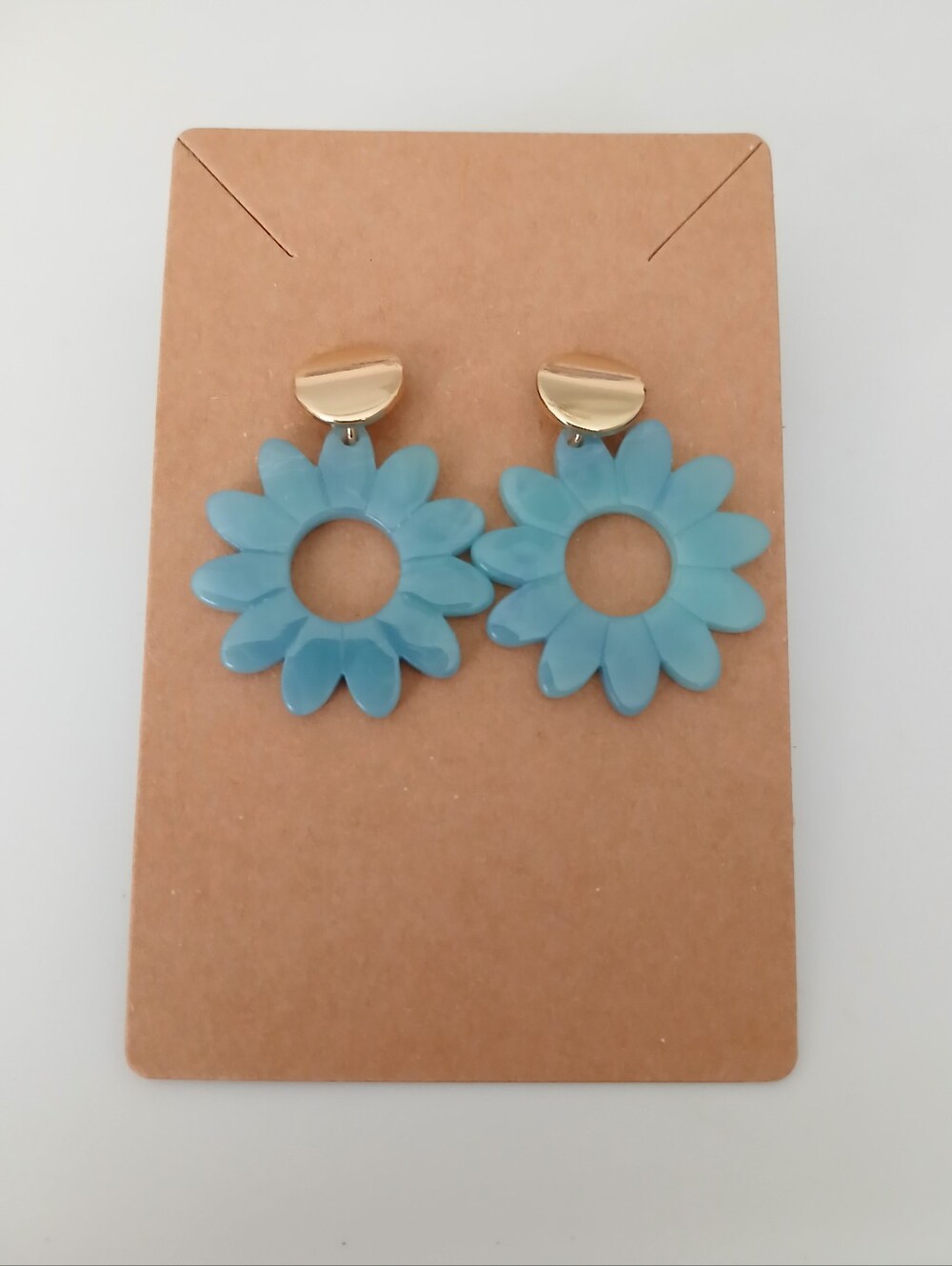 Fashion Jewelry Blue Flower Drop Earrings